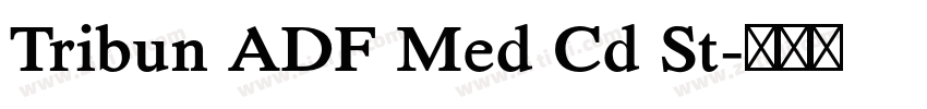 Tribun ADF Med Cd St字体转换 Tribun ADF Med Cd St字体转换